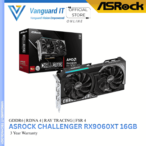 AsRock Challenger Radeon RX9060XT 16GB OC GDDR6