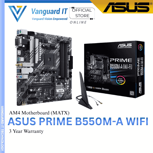 ASUS PRIME B550M-A WIFI | mATX Motherboard | AM4