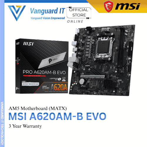 MSI A620AM B EVO PRO | mATX Motherboard | AM5