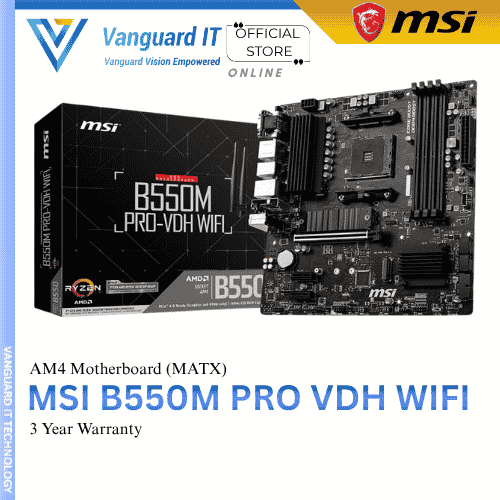 MSI B550M PRO-VDH WIFI | mATX Motherboard | AM4