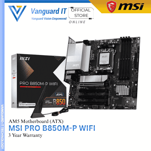 MSI PRO B850M-P WIFI | mATX Motherboard | AM5