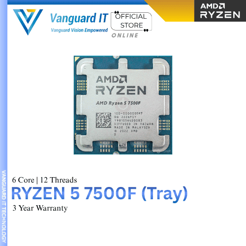 AMD RYZEN 5 7500F | 6 Cores 12 Threads | AM5 (Tray)