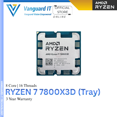 AMD RYZEN 7 7800X3D | 8 Cores 16 Threads | AM5 (Tray)