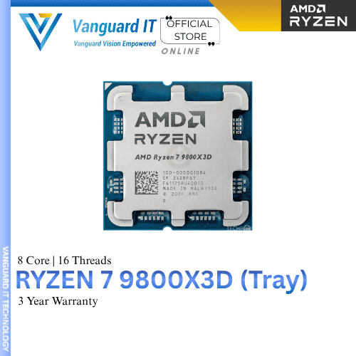 AMD RYZEN 7 9800X3D | 8 Cores 16 Threads | AM5 (Tray)