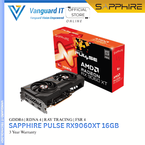 Sapphire Pulse Radeon RX9060XT 16GB OC GDDR6