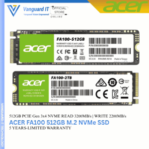 Acer FA100 512GB M.2 NVMe SSD Gen3x4 [Read: 3200MB/s Write: 2200MB/s]