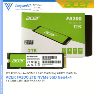 ACER FA200 2TB NVMe SSD Gen4x4 [Read: 7200MB/s Write: 6200MB/s]