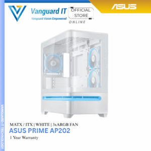Asus Prime Ap202 Matx White ( 3x ARGB Fan Included )