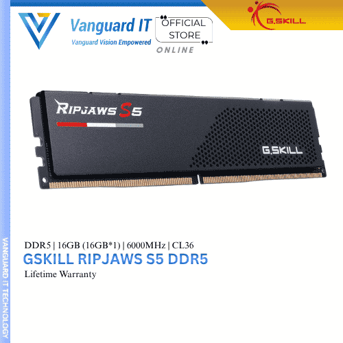 G.Skill Ripjaws S5 DDR5 16GB 6000MHz CL36 (16GB*1)