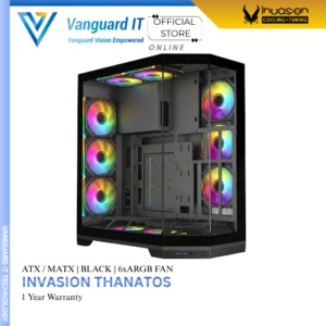 Invasion Thanatos Black Atx ( 6x ARGB Fan Included )