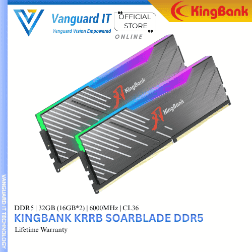 KingBank KRRB Dark SoarBlade DDR5 32GB (16GB*2) 6000MHz CL36