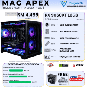 MAG-APEX [ AMD Ryzen 5 7500F | RX 9060 XT 16GB ]
