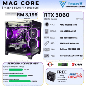 MAG CORE (AMD Ryzen 5 5500 | RTX 5060 8GB]