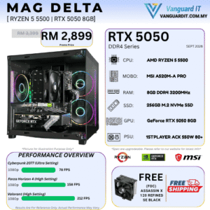 MAG DELTA [AMD Ryzen 5 5500 | RTX 5050 8GB]