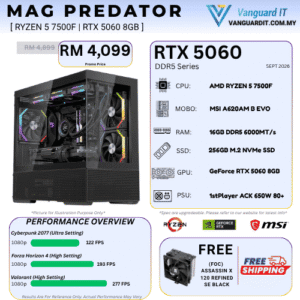 MAG PREDATOR [ RYZEN 5 7500F | RTX 5060 8GB ]