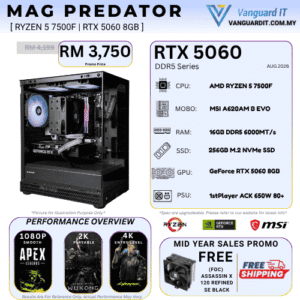 MAG PREDATOR [ RYZEN 5 7500F | RTX 5060 8GB ]