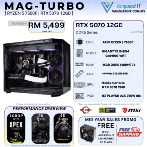 MAG-TURBO [AMD Ryzen 5 7500F | RTX 5070 12GB]
