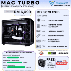 MAG TURBO [AMD Ryzen 5 7500F | RTX 5070 12GB]