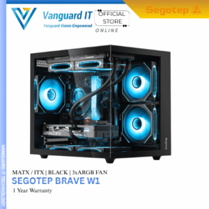 Segotep Brave W1 Matx Black ( 3x ARGB Fan Included )