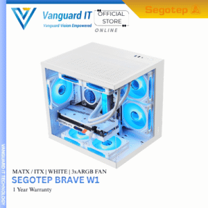 Segotep Brave W1 Matx White ( 3x ARGB Fan Included )