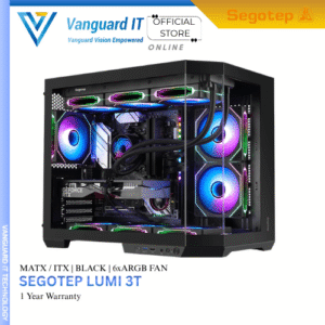 Segotep Lumi 3T Matx Black ( 6x ARGB Fan Included )
