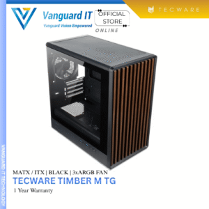 Tecware Timber M TG Matx Black ( 3 Fan Included )