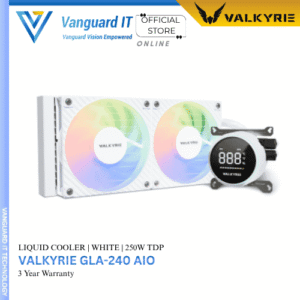 Valkyrie GLA-240 240mm Liquid Cooler w 2.4" IPS LCD Screen [White]