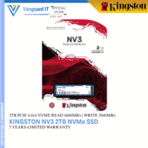 KINGSTON NV3 2TB NVMe SSD Gen4x4 [Read: 6000MB/s Write: 5000MB/s]