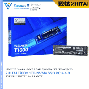ZHITAI Ti600 1TB NVMe SSD Gen4x4 [Read: 7000MB/s Write: 6000MB/s]