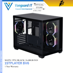 1STPLAYER BV6 MATX BLACK ( 3xARGB FAN INCLUDED )