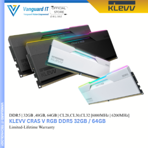 KLEVV CRAS V RGB 32GB | 48GB | 64GB [6000MHz | 6200MHz] CL30 CL32