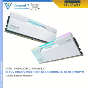 KLEVV CRAS V RGB 6000MHz CL30 64GB (32GBx2)- White