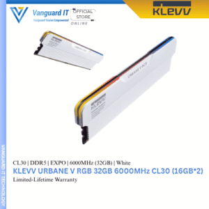 KLEVV URBANE V RGB 6000MHz CL30 32GB (16GB*2)