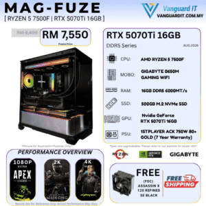MAG-FUZE [AMD Ryzen 5 7500F | RTX5070 Ti 16GB]