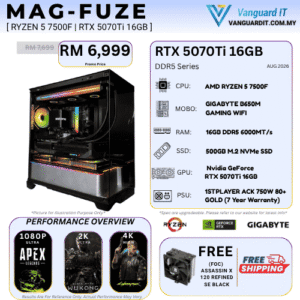 MAG-FUZE [AMD Ryzen 5 7500F | RTX5070 Ti 16GB]