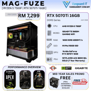MAG-FUZE [AMD Ryzen 5 7500F | RTX5070 Ti 16GB]