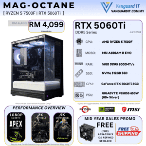 MAG-OCTANE [AMD Ryzen 5 7500F | RTX 5060Ti 8GB]