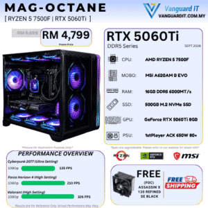 MAG-OCTANE [AMD Ryzen 5 7500F | RTX 5060Ti 8GB]