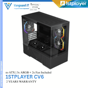 1stPlayer CV6 M TG (3x ARGB Fan + 2x Non ARGB Fan Included)
