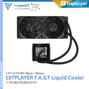 1stPlayer FT-240mm 3.95" LCD IPS Display Liquid Cooler [Black]