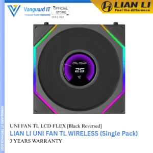 Lian Li Uni Fan TL LCD Flex 120mm [Black Reverse Blade]