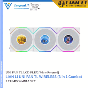 Lian Li Uni Fan TL LCD Flex 120mm*3 [White Reverse Blade]