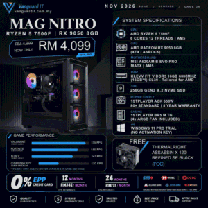 MAG NITRO [AMD Ryzen 5 7500F | RX 9050 8GB]