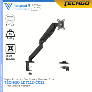 TECHGO Single Monitor Super Economy Gas Spring Monitor Arm (LDT112-C012)