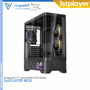 1stPlayer MC8 5.5" Customizeable LCD Display ATX (3x ARGB Fan Included)