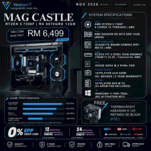 MAG CASTLE[AMD Ryzen 5 7500F | RX 9070GRE 12GB]