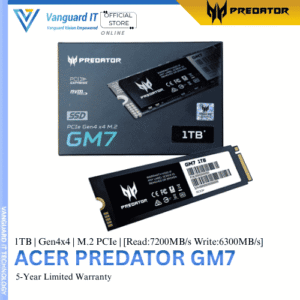 ACER PREDATOR GM7 1TB NVMe SSD Gen4x4[Read:7200MB/s Write:6300MB/s]